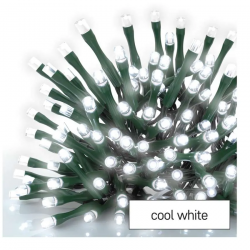 Oswietlenie-choinkowe - choinkowe światełka classic 50xled 2,5m zimna biel zielony przewód ip20 d4gc01 emos 