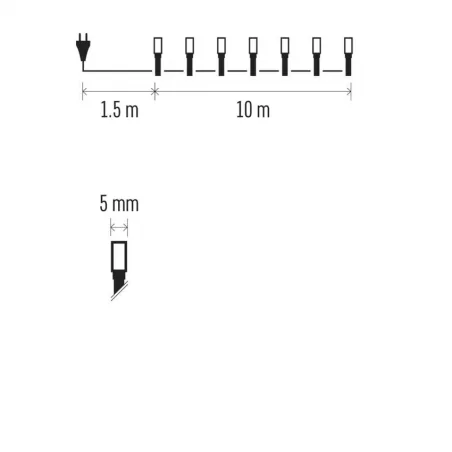 Oswietlenie-choinkowe - lampki choinkowe classic 200 led 10m zimna biel zielony przewód ip20 d4gc03 emos 
