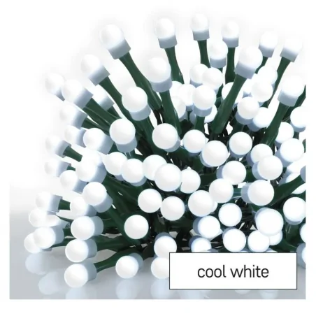 Oswietlenie-choinkowe - światełka na choinkę kulki 100 led cherry 5m zimna biel zielony przewód ip20 d5gc02 emos 