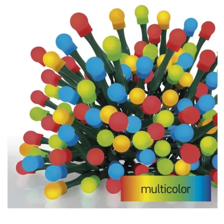 Oswietlenie-choinkowe - multikolorowe lampki choinkowe 100 led cherry 5m zielony przewód ip20 d5gm02 emos 