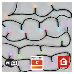 Oswietlenie-choinkowe - lampki choinkowe na wi-fi gosmart 120led 12m rgb czarny przewód 64 programów ip44 d4zr02 emos 