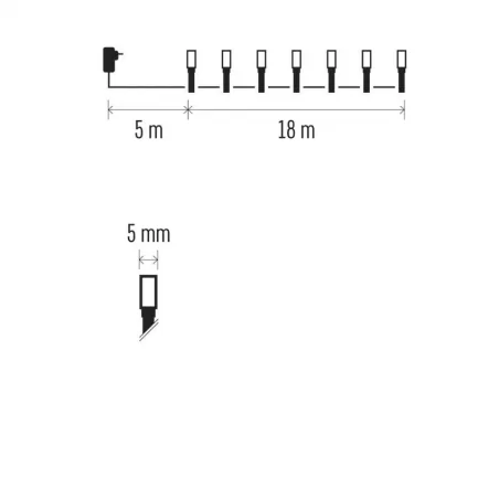 Oswietlenie-choinkowe - światełka na choinkę na wi-fi gosmart 180led 18m rgb 64 programów ip44 d4zr03 emos 