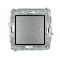 Wylaczniki-krzyzowe - włącznik krzyżowy srebrny metalik bez piktogramu icon 7iwp-6.1 karlik