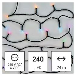 Oswietlenie-choinkowe - gosmart lampki choinkowe wi-fi 240led 24m rgb 64 programów ip44 d4zr04 emos 