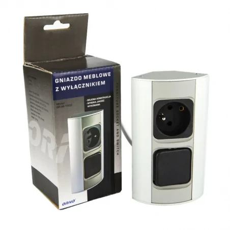 Gniazda-meblowe - gniazdo meblowe z wyłącznikiem or-ae-1302 orno 