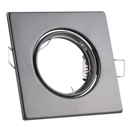 Oprawy-sufitowe-ruchome - oprawka sufitowa kwadratowa ruchoma podtynkowa czarny mat opin 306319 polux 