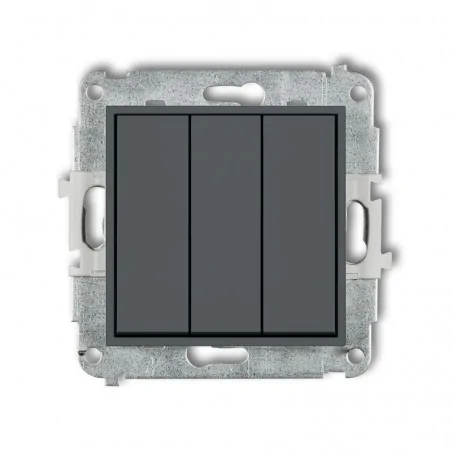 Wylaczniki-potrojne - włącznik potrójny grafitowy mat icon 28iwp-7 karlik 