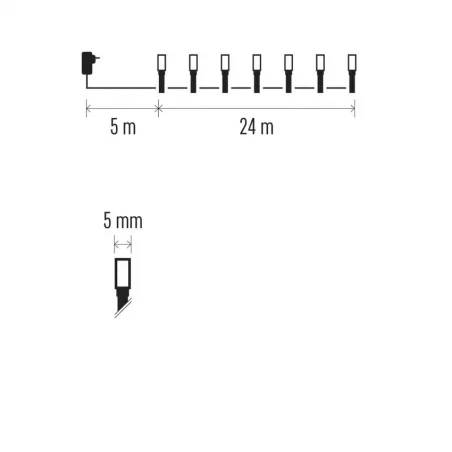 Oswietlenie-choinkowe - światełka bożonarodzeniowe 240 led 24m zimna biel 8 programów ip44 d4ac10 emos 