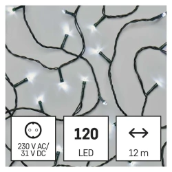 Dekoracje-swiateczne-led - 12-metrowe światełka na choinkę 120 led zimna biel ip44 timer d4ac03 emos 