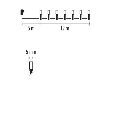 Dekoracje-swiateczne-led - 12-metrowe światełka na choinkę 120 led zimna biel ip44 timer d4ac03 emos 