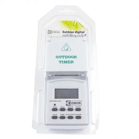 Programatory-czasowe - cyfrowy programator czasowy ip44 zewnętrzny emos - 1907110030 