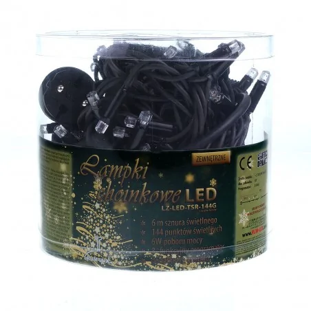 Oswietlenie-choinkowe - ch/0102 lampki choinkowe z programatorem i dodatkowym gniazdem lz-led-tsr-144g ciepła biała rum-lux 