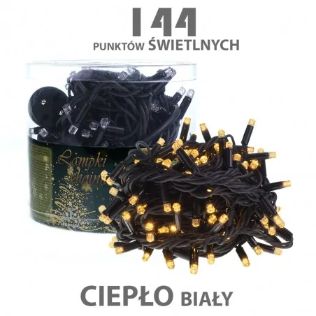 Oswietlenie-choinkowe - ch/0102 lampki choinkowe z programatorem i dodatkowym gniazdem lz-led-tsr-144g ciepła biała rum-lux 