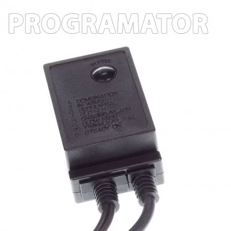 Oswietlenie-choinkowe - ch/0101 lampki choinkowe led z programatorem i dodatkowym gniazdem lz-led-tsr-144g zimna biała rum-lux 