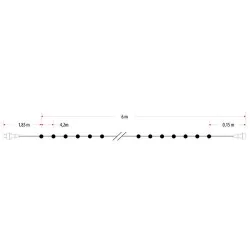 Oswietlenie-choinkowe - ch/0101 lampki choinkowe led z programatorem i dodatkowym gniazdem lz-led-tsr-144g zimna biała rum-lux 