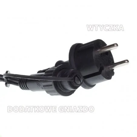 Oswietlenie-choinkowe - lampki choinkowe led z dodatkowym gniazdem zewnętrzne zimne 