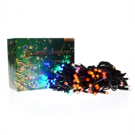 Oswietlenie-choinkowe - lampki choinkowe led kolorowe z dodatkowym gniazdem na zewnątrz 