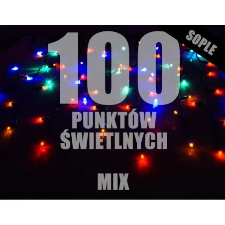 Oswietlenie-choinkowe - lampki choinkowe led kolorowe z dodatkowym gniazdem na zewnątrz 