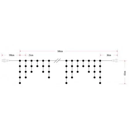 Oswietlenie-choinkowe - lampki choinkowe led kolorowe z dodatkowym gniazdem na zewnątrz 