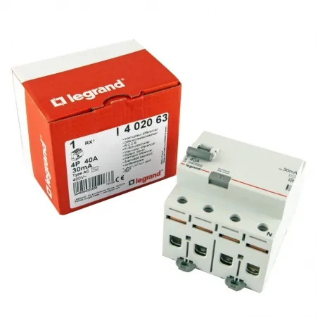 Wylaczniki-nadpradowe-bezpieczniki - wyłącznik róznicowoprądowy ac 4p 40a 30ma 402063 rx3 legrand 