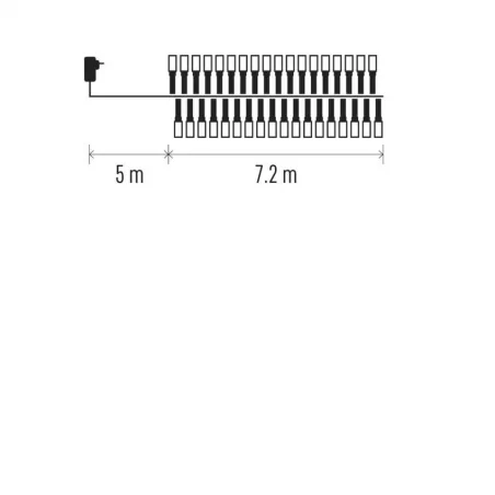 Oswietlenie-choinkowe - lampki jeżyk świąteczne cluster 960led 7,2m zimna 64 programów ip44 d4bc05 emos 