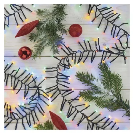 Oswietlenie-choinkowe - multikolorowe światełka jeżyk led cluster 960led 7,2m 64 programów ip44 d4bm05 emos 