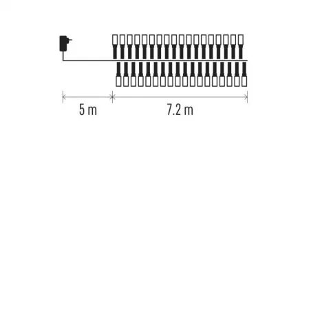 Oswietlenie-choinkowe - multikolorowe światełka jeżyk led cluster 960led 7,2m 64 programów ip44 d4bm05 emos 