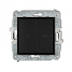 Wylaczniki-zaluzjowe - włącznik żaluzjowy z podtrzymaniem czarny mat icon 12iwp-88 karlik