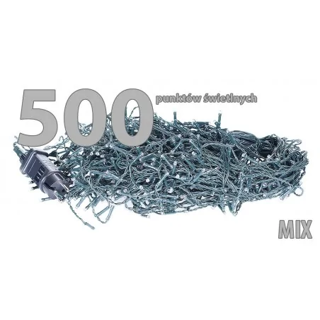 Oswietlenie-choinkowe - ch/0152 lampki choinkowe sople lzs-eco-led-500 mix rum-lux 