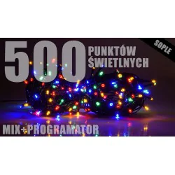 Oswietlenie-choinkowe - ch/0152 lampki choinkowe sople lzs-eco-led-500 mix rum-lux 