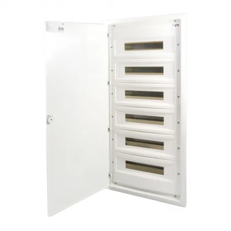 Skrzynki-elektryczne - duża rozdzielnica na bezpieczniki modułowa podtynkowa z metalowymi drzwiami erp18-6 1101218 eti 