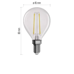 Gwint-trzonek-e14 - led-owa żarówka filament mini globe e14 1,8w (25w) 250lm neutralna biel zf1201 emos 