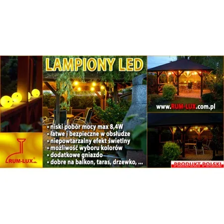 Oswietlenie-choinkowe - pw/0067 lampki choinkowe kolorowe kule lz-led-ld-15 pw/0067 rum-lux 