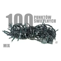 Oswietlenie-choinkowe - lampki choinkowe led kolorowe tradycyjne z gniazdem 100 diod 