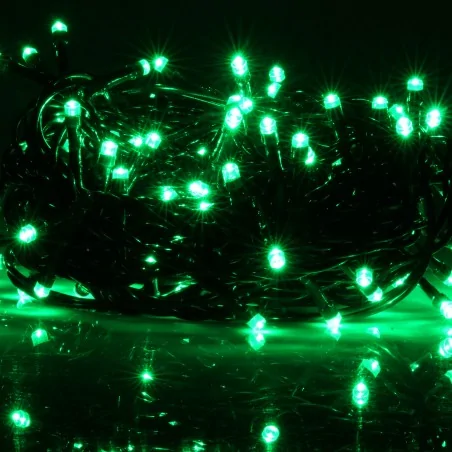 Oswietlenie-choinkowe - lampki choinkowe led z dodatkowym gniazdem 100szt. zielone 
