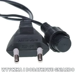 Oswietlenie-choinkowe - ch/0025 lampki choinkowe led z dodatkowym gniazdem lw-led-100g czerwone rum-lum 