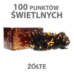 Oswietlenie-choinkowe - ch/0069 lampki choinkowe led z dodatkowym gniazdem lw-led-100g żółte rum-lux 