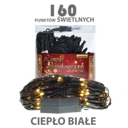 Oswietlenie-choinkowe - ch/0111 lampki choinkowe siatka led lw-led-net-160g barwa ciepła rum-lux 