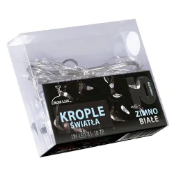 Oswietlenie-choinkowe - ch/0113 lampki wewnętrzne led krople światła lw-led-ks-10 zimna barwa 2xaa rum-lux 