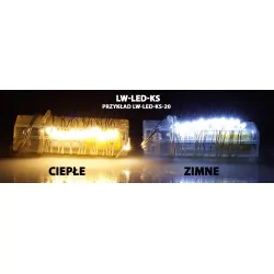 Oswietlenie-choinkowe - ch/0113 lampki wewnętrzne led krople światła lw-led-ks-10 zimna barwa 2xaa rum-lux 