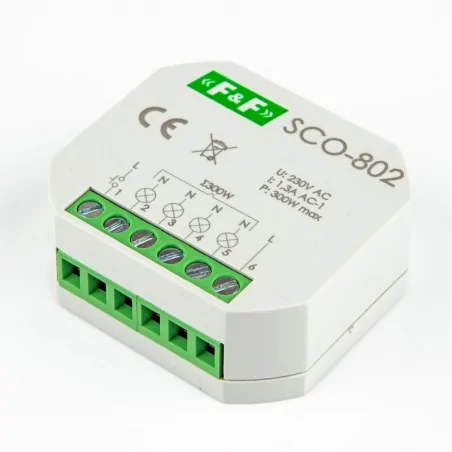 Sterowniki-i-odbiorniki - ściemniacz ośw. z pamięcią do puszki 230v 350w sco-802 f&f 