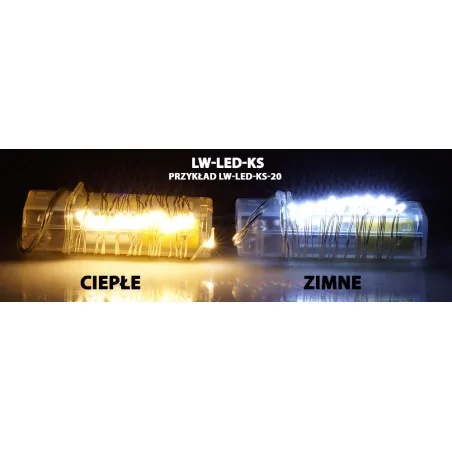 Oswietlenie-choinkowe - ch/0116 lampki wewnętrzne led krople światła lw-led-ks-20 ciepła barwa 2xaa rum-lux 