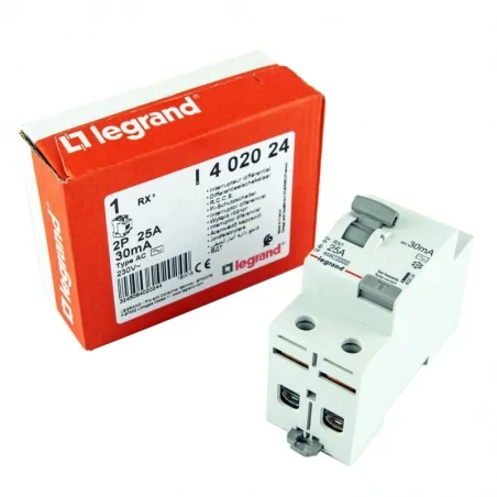 Wylaczniki-nadpradowe-bezpieczniki - wyłącznik róznicowoprądowy 2p 25a ac 402024 rx3 legrand 