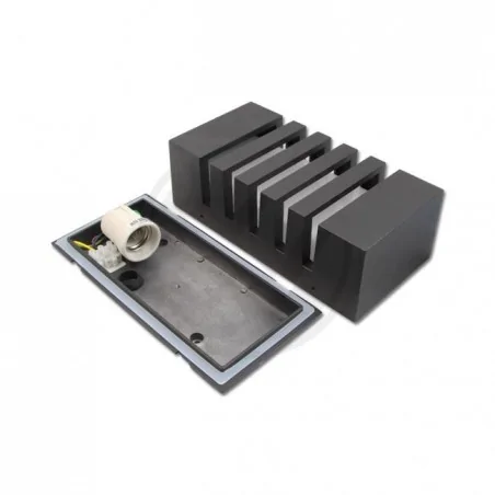 Kinkiety-ogrodowe - czarny kinkiet ogrodowy e27 koga ip54 2286 lvt 