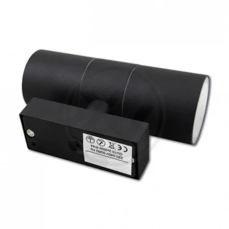 Kinkiety-ogrodowe - czarny kinkiet ogrodowy 2xgu10 elor ip44 0993 lvt 