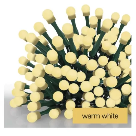 Oswietlenie-choinkowe - łańcuch choinkowy led kulki x 80 cherry 8m ciepła ip44 timer d5aw02 emos 