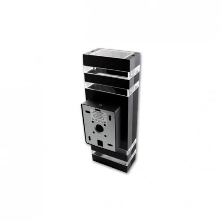 Kinkiety-ogrodowe - czarny kinkiet ogrodowy 2xgu10 inez duo ip54 2833 lvt 