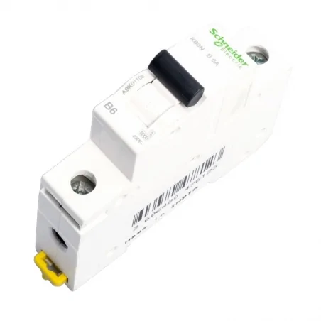 Wylaczniki-nadpradowe-bezpieczniki - wyłącznik nadprądowy a9k01106 1p b 6a schneider 