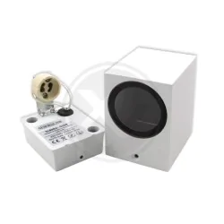 Kinkiety-ogrodowe - biały kinkiet ogrodowy gu10 lida gu10 0208 lvt 