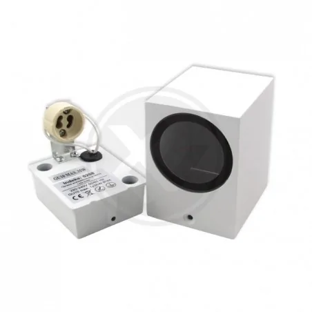 Kinkiety-ogrodowe - biały kinkiet ogrodowy gu10 lida gu10 0208 lvt 